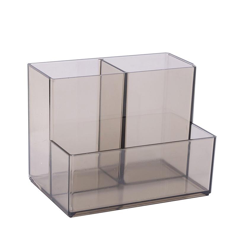 Ins Style Transparent Acrylic Square Multi Grid Pen Holder Storage Rack Large Capacity Desk Pencil Rack School Office Stationery