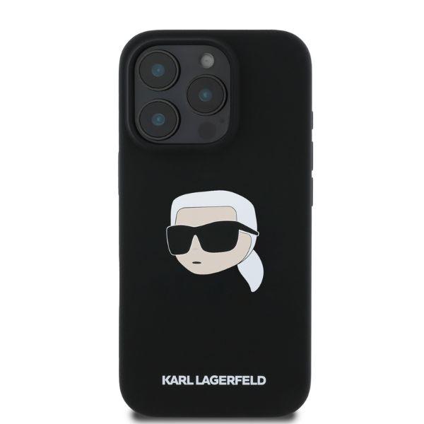 Karl Lagerfeld Klhmp16Xskhpplk Iphone 16 Pro Max 6.9 Czarny/Black Hardcase Silicone Karl Head Print Magsafe