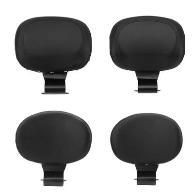 Motorcycle Front Rider Plug In Driver Backrest Black Sissy Bar Leather Cushion Seat Pad For Honda VTX 1300 VTX1300
