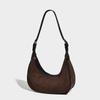 2025 New European and American Retro Tote Bag Niche Design Matte Feel Single Shoulder Crossbody Bag Underarm Crescent Bag
