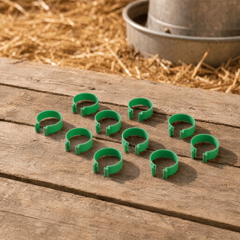 100Pcs 18mm Chicken Feet Ring Green Color Duck Feet Ring Breeding Foot Ring  Duck Farming