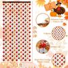 Thanksgiving Decorations, 2 Pack 3.3 x 6.6 Ft Red Orange Brown Turkey Metallic Tel Foil Fringe Curta Streamers Backdrop for Fall Thanksgiving