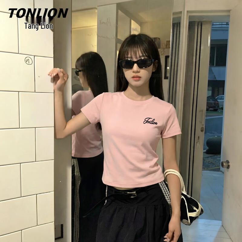 TonLion Women's Slim-Fit Letter Graphic Short Sleeve T-Shirt