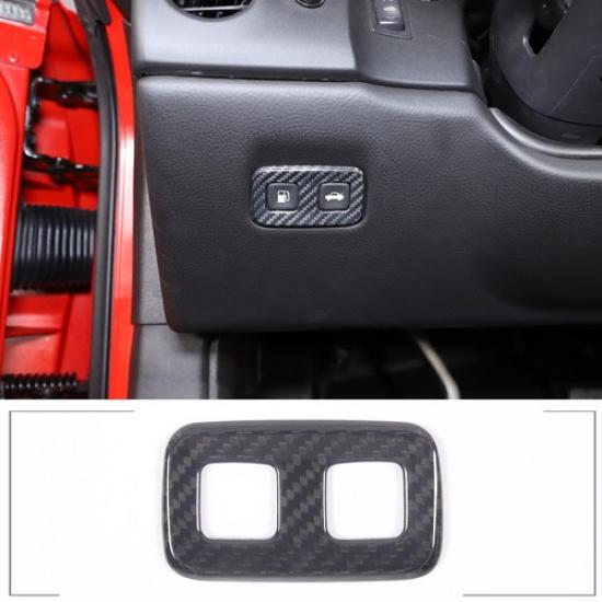 Real Carbon Fiber Fuel Switch Button Trim Frame For Corvette C6 2005-2013