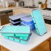 Easy Demould Food Grade Silicone Ice Cube Tray 2/4/6Grid With Lid Food Storage Box Large Size Ice Tray Mold Household Use