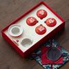 Chinese Character Idiom Tea Set (1 Pot, 4 Cups)