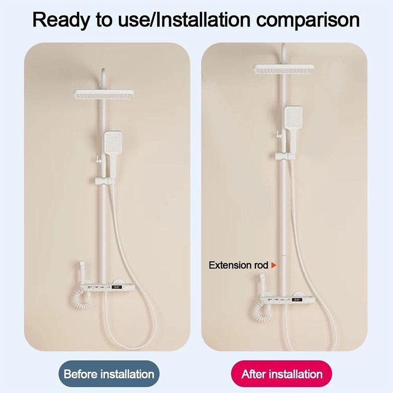 20/30/40/50cm Bathroom Shower Extension Tube Installation Specification 18mm Round Extension Bar Pipe Bathroom Accessories