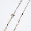 CHANEL G26C Rhinestone CC Logos Pearl Bambi Necklace Light goldUsed