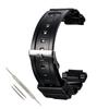 BAMBI Urethane Watch Replacement Watch Black BGB200AP Strap, 16mm, 18mm, 19mm, 20mm, Multi-part Band, Strap,