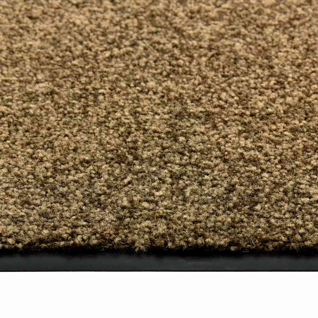 vidaXL Fußmatte Waschbar Braun 40x60 cm