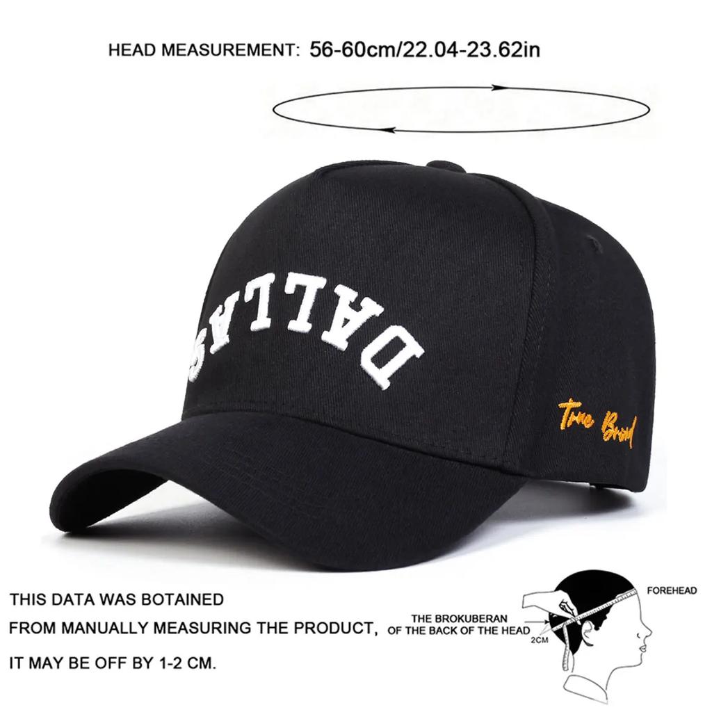 Women Dallas Letter Print Embroidery Baseball Caps Spring Autumn Outdoor Use Adjustable Casual Hats Dad Hat Sunscreen Hat For Men And