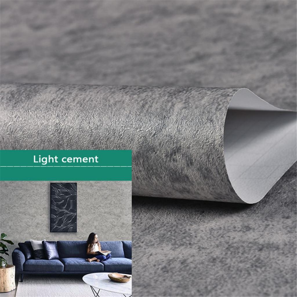Industrial Cement Grey PVC Waterproof Wallpaper Clothing Store Living Room Decor Contact Paper Vinyl Self Adhesive Wall Stickers