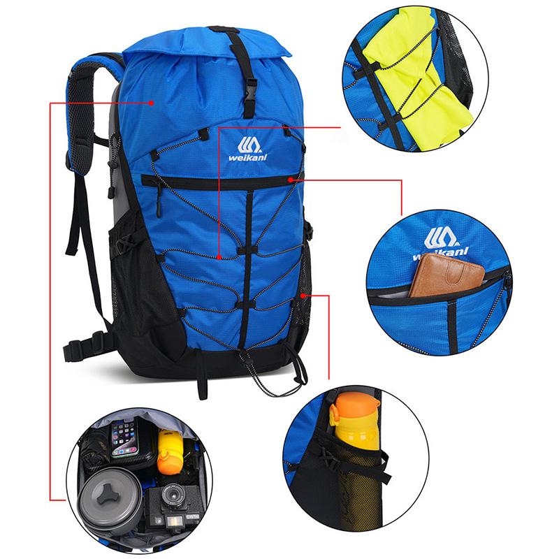 35L Outdoor Camping Backpack Large Hiking Trekking Fishing Bag Hydration Short Trip Luggage Climbing Waterproof Travel Rucksack