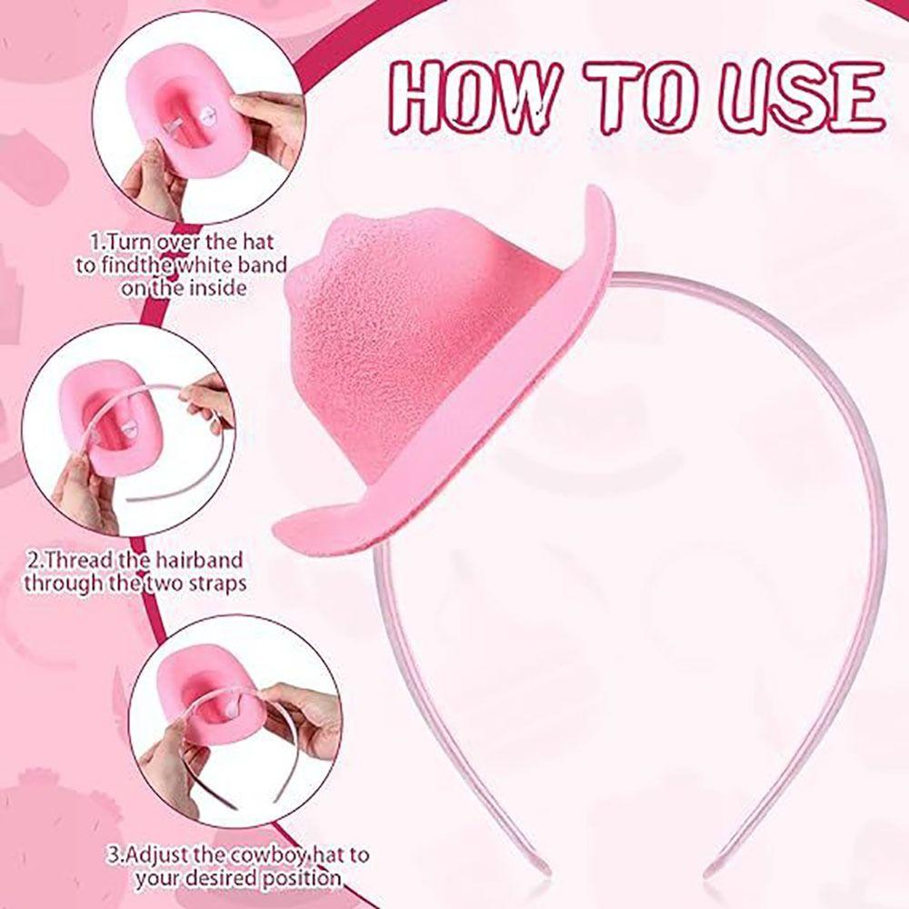 Headdress Cowgirl Hat Hair Hoop Headwear Festival Hairband Fashion Cowboy Hat Headband