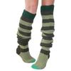 Autumn Slouch Crochet Knitting Colorful Striped Thigh High Long Socks for Women