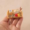 Japanese Style Dollhouse Miniature Food Tray Set with Shrimp Tail Clip Accessories