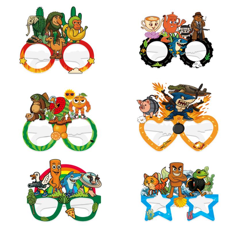 Feestartikelen Tung Tung Sahur Sleutelhangers Beeldjes Brillen Taartdecoratie Cadeautassen Zachte Poppen Stickers Verjaardagscadeaus