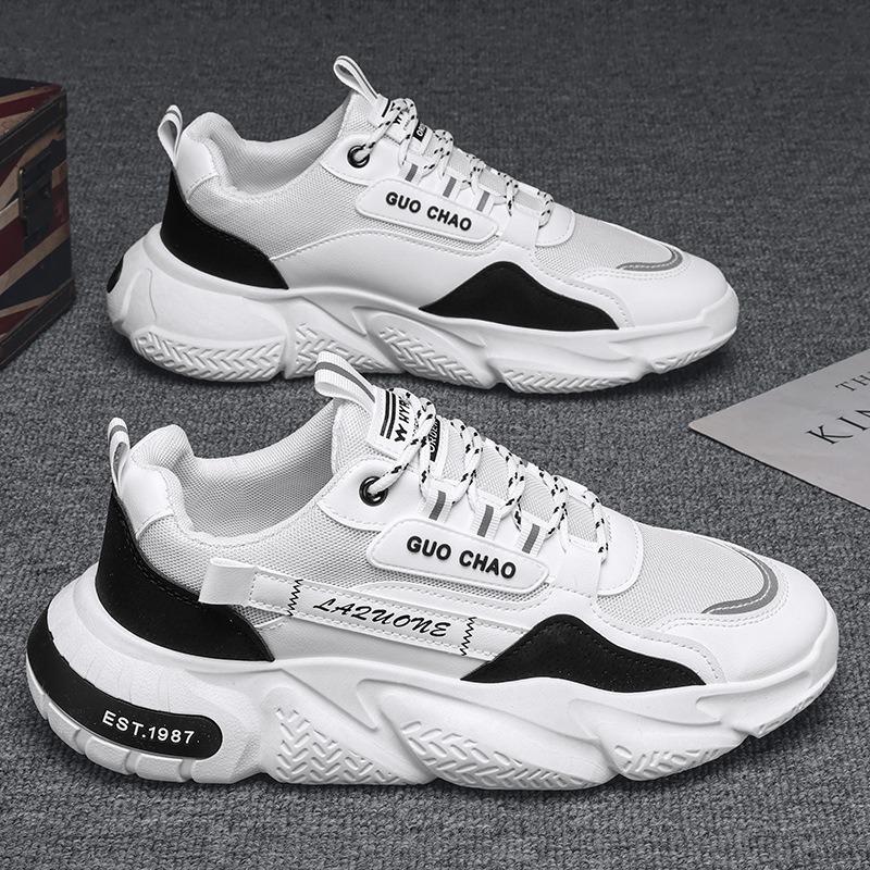 Original Men's Shoes Mesh Breathable Sneakers Outdoor Comfortable Running Men Shoes Thick Sole Vulcanized Shoes Tenis Masculino