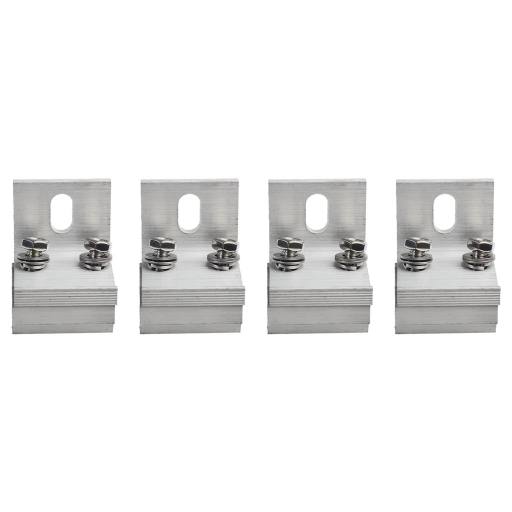 4pcs Solar Panel Clamp Roof Mounting Bracket Photovoltaic Panel Fixing Clips For House RV Boat Solar Racking Accessories