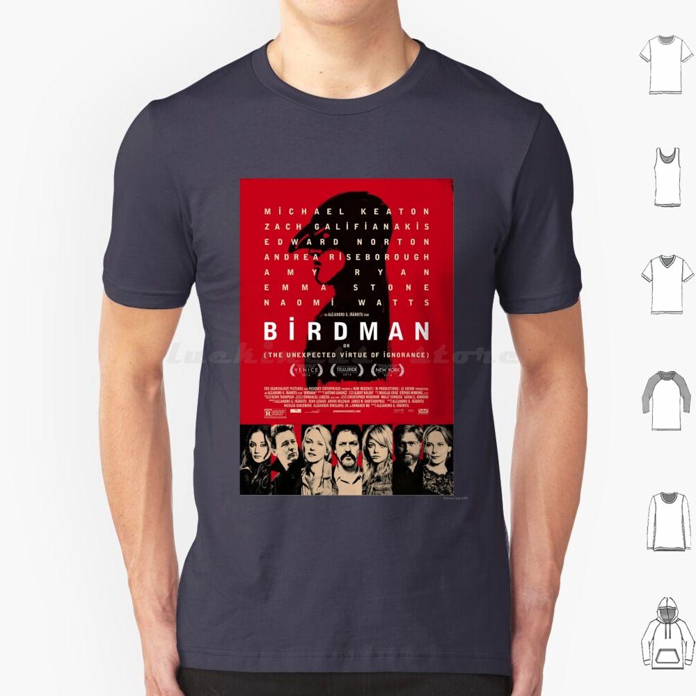 Birdman Or The Unexpected Virtue Of Ignorance Movie Shirt T Shirt Big Size 100 Cotton Movies Birdman Birdman Movie
