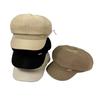 New Metal Standard Octagonal Hat Female Face Small Beret Casual Versatile Temperament Newsboy Hat English Letters