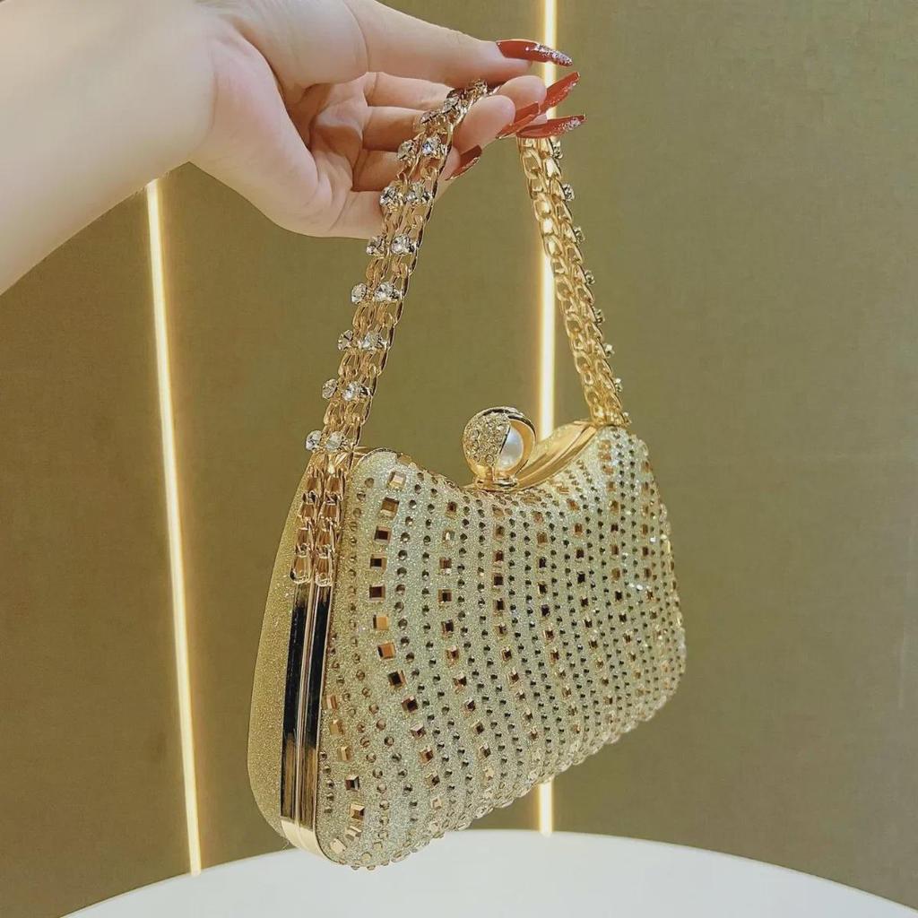 Elegant Retro Rhinestone Evening Crossbody Handbag