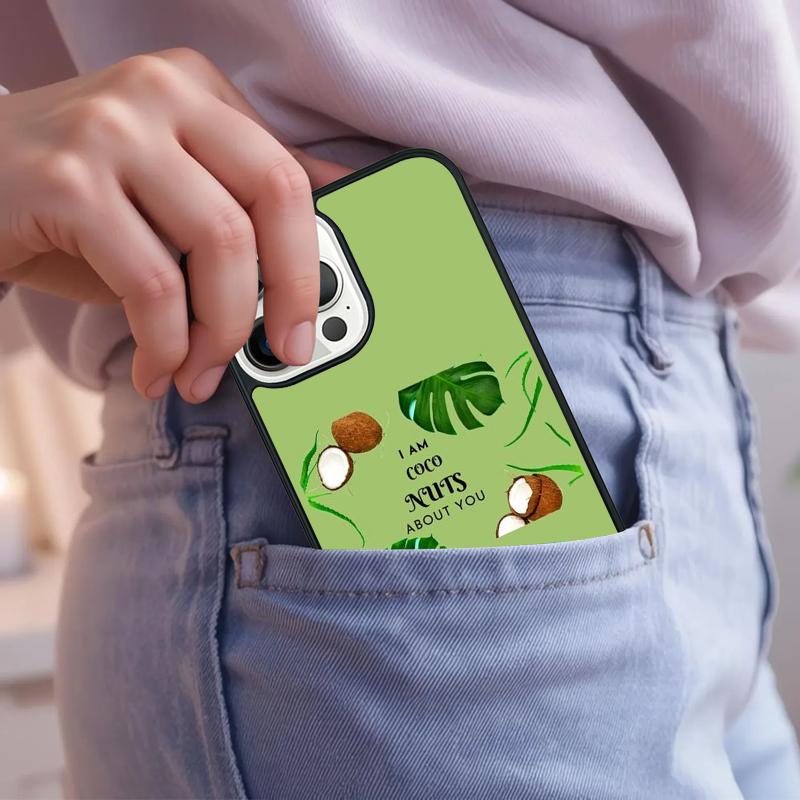 Sommer Frucht Kokosnuss am Strand Handyhülle Für iPhone 17 Air 15 16e 14 13 Pro Max Hülle 12 11 Pro Max PLUS cover
