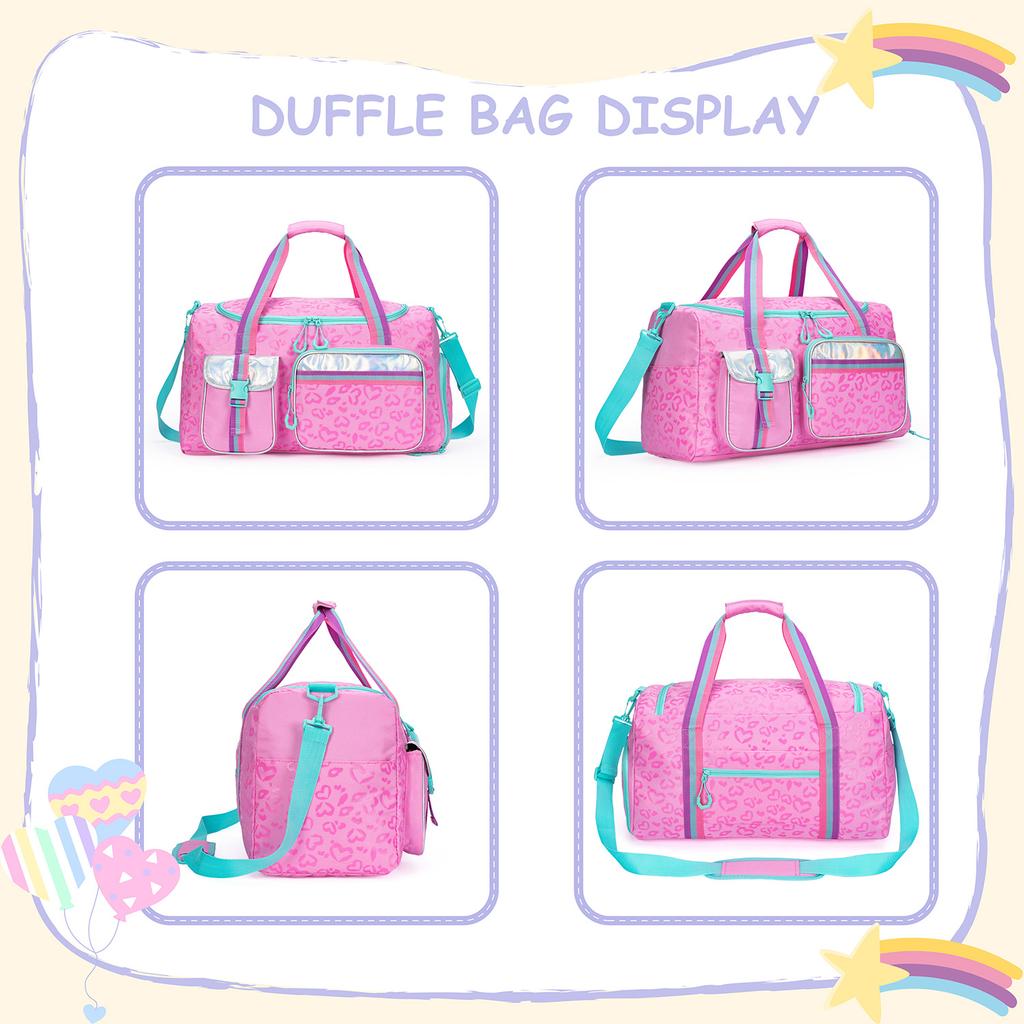 Kinder Reisetasche Mädchen Damen Reisetasche Geschenke Übernachtungstasche für Mädchen Damen Tragetasche Übernachtungstaschen für Mädchen Fitnessstudio Tanztaschen mit Schuh