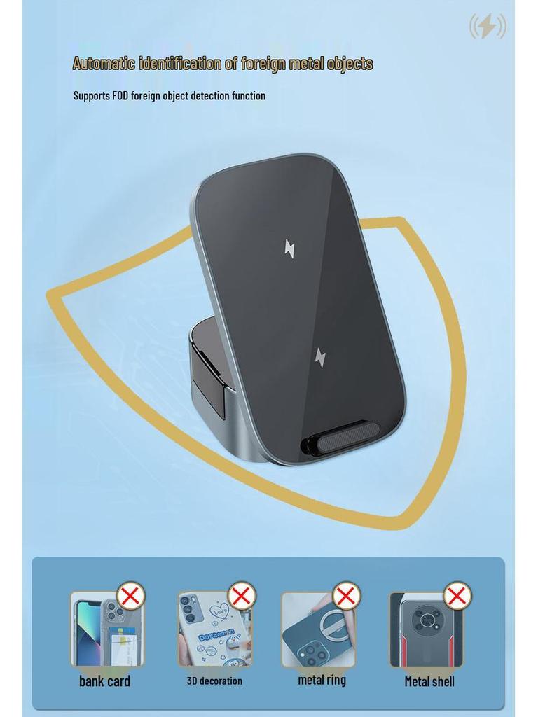 Foldable 3-in-1 Wireless Charging Stand for iPhone, AirPods, and Apple Watch