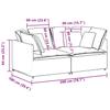 Modular Sofa with Cushions Fabric Black