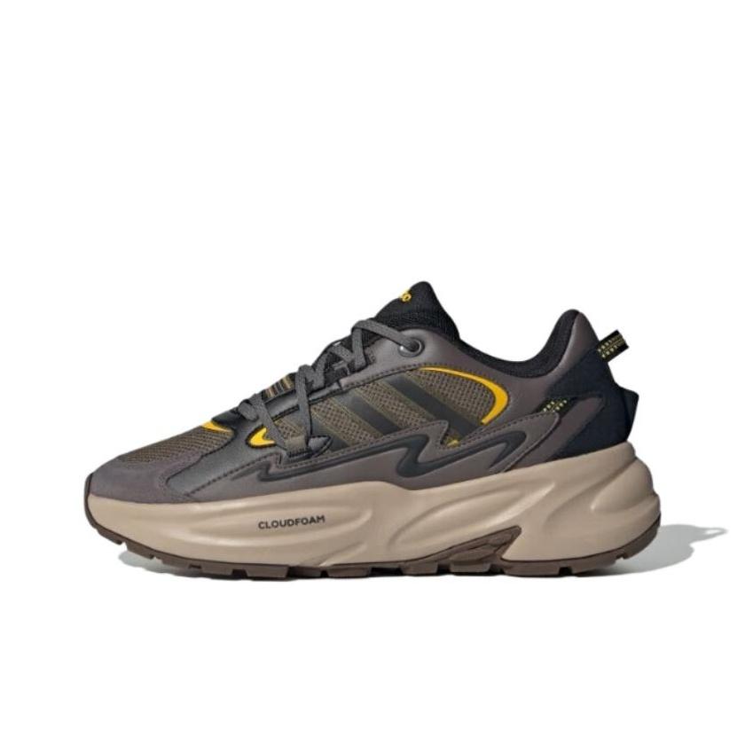 Adidas Ozwave Surge Comfortable Non-Slip Durable Low-Top Casual Shoes Unisex Casual Shoes Charcoal-Gray JR3188