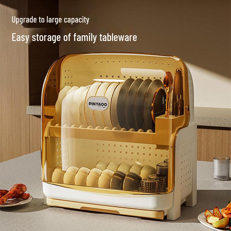 Lan Tuan Nordic Foldable Kitchen Dish Drying Rack & Storage Shelf