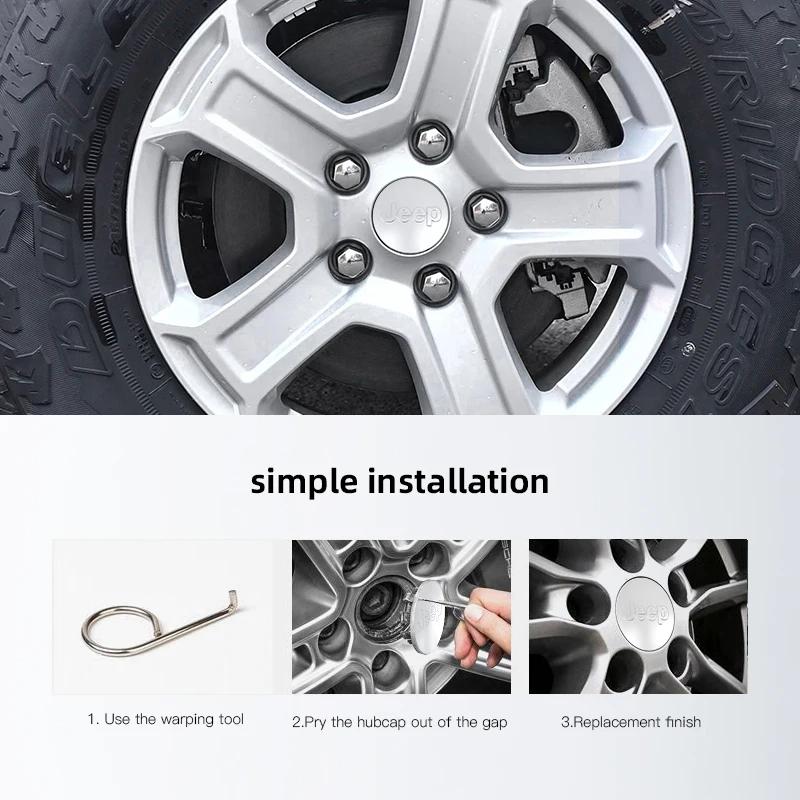 Pentru Jeep 4 Bucăți 55/63MM Capac Centru Roată Logo Mașină Accesorii Instrument Butuc Roată Pentru Jeep Patriot Liberty Grand Cherokee Wrangler JK Gl