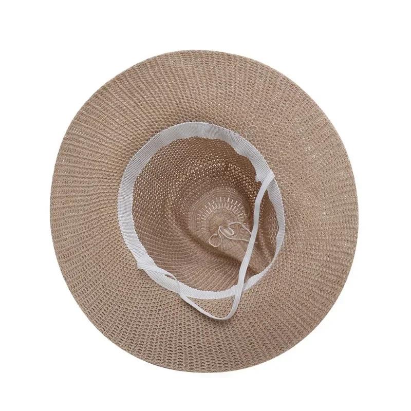 Farmer Straw Hat Summer Outdoor Men's Sunscreen Panama Breathable Hat Mens Fishing Cap Middle-aged and Elderly Sombrero