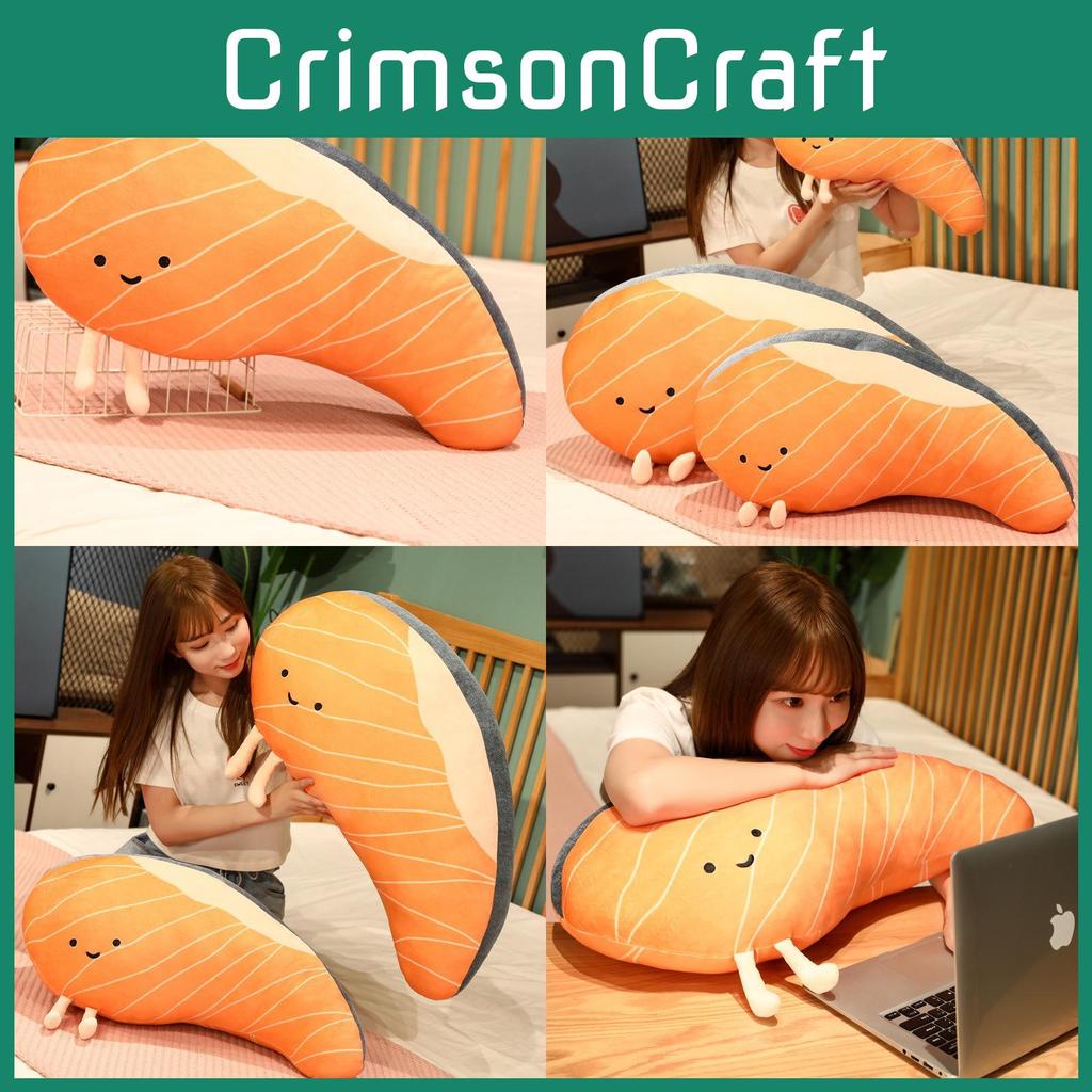 Cushion Plush Salmon Bedroom Decor Sashimi Stuffed Toy Kid Doll Birthday Gift