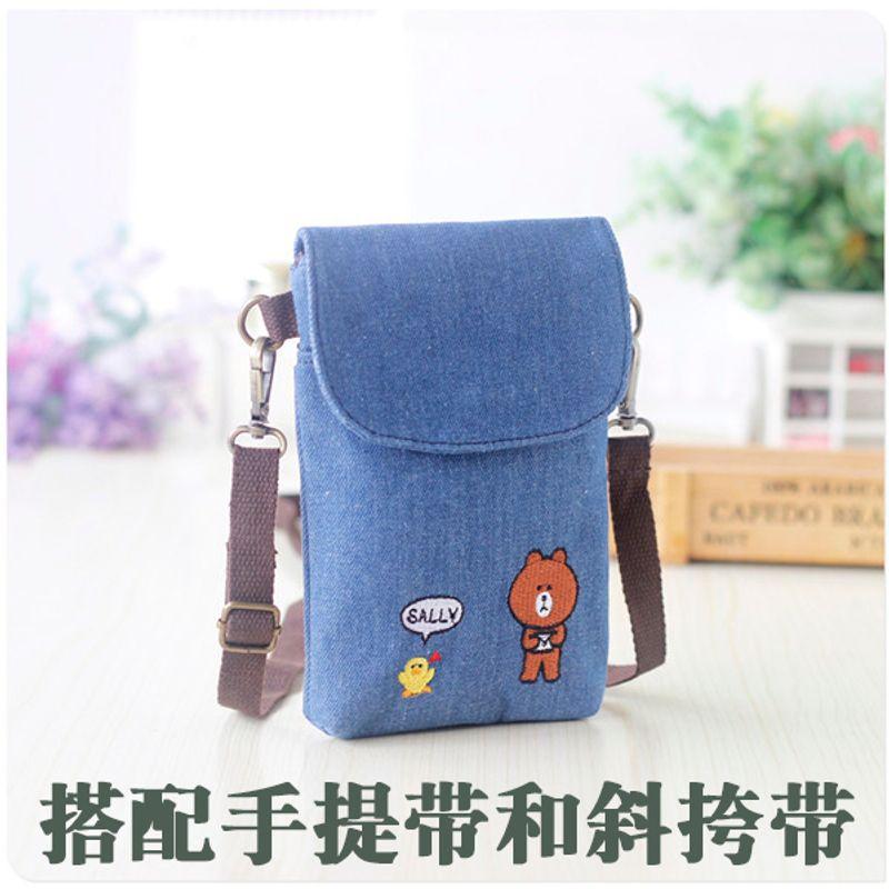 

2024 Сумка для телефона Женская Сумка через плечо Мини-сумка Нашейная сумка для телефона Тканевая сумка Маленькая сумка-сатчел для мелочи Упаковка Мобильный телефон Blue Bear
