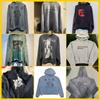 Moletom Oversized Unissex Com Estampa de Algodão Lavado Desgastado Streetwear Jovem Outono