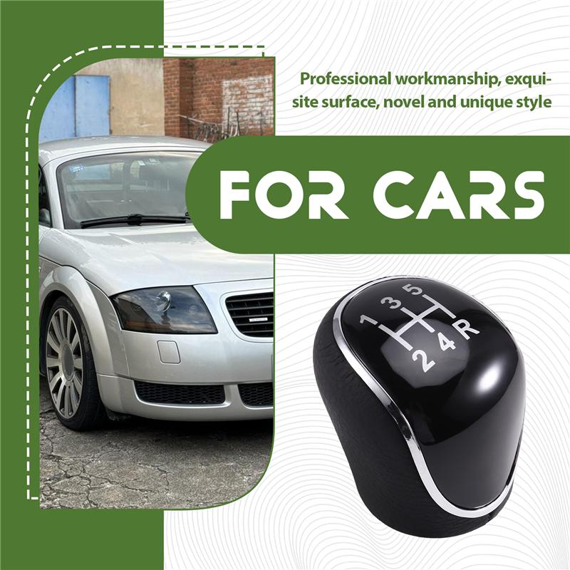 Car 5-Speed Gear Shift Knob Replacement Head For Ford C-Max Focus Mk2 MK3 Kuga Galaxy Mondeo Car Accessories