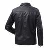 Jachetă din Piele PU Mărimi Mari pentru Bărbați Meikeduo - Guler Business Casual Tineresc pentru Primăvară și Toamnă