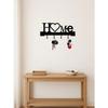 1pc No-Drill Love Key Holder Wall Mount, Home Decor Entrance Organizer Rack