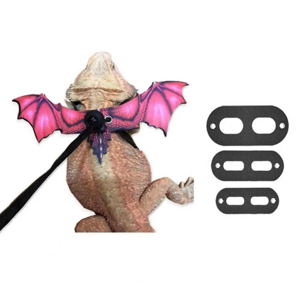 

Защита от укусов Ящерица Регулируемые крылья Гибкая нагрудная шлейка для ящерицы Шлейка для ящерицы Крылья Хэллоуин red-Style B