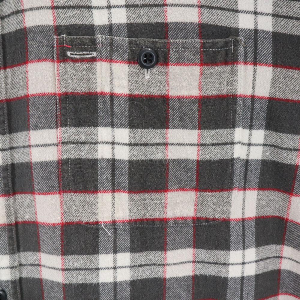 RRL 90er Jahre Initial-Etikett Rot 3 Sterne Altes Karomuster Langarm Flanellhemd Herren Gebraucht