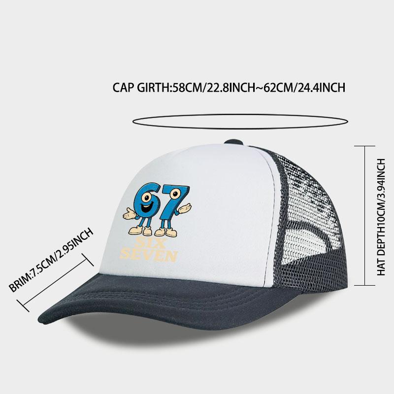 MLFO 67 Printed Mesh Cap Lightweight and Breathable Perfect for Outdoor Activities and Everyday Wear A Stylish Head Accessory