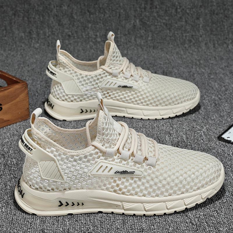 Foreign Trade 2025 New Summer Mesh Large Mesh Hollow Breathable Men's Shoes Sports Versatile Casual Running Shoes Men
