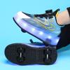 Gene Zi Yuan Duo Bao Luminous Double-Wheel Roller Skates