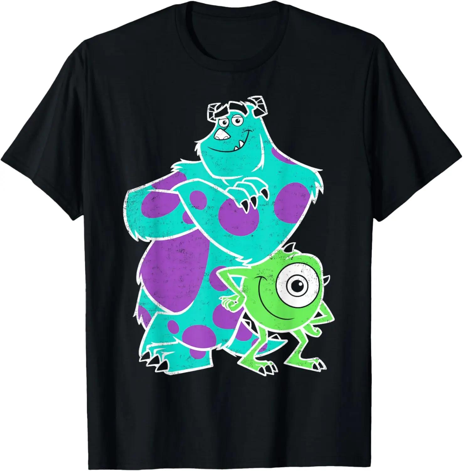 Hot Fashion Disney Pixar Monsters University Sulley & Mike Best Buds T-Shirt S-4XL Four Seasons Gift L