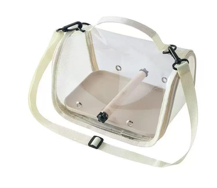 Kangdarpet Transparent Pet Bird Bag with Station Stick - for Parrots & Lizards, With Lizard Enclosure, for Outgoing & Travel