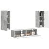 Wall Mounted TV Cabinet Set 2 pcs Concrete Grey Particleboard