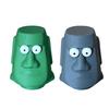 1/2Pcs 3D Printed Moai Statue Fidget Toy, Eye Popping Stone Statue Stress Relief Toy, Easter Island Head Statue Desk Toy for Home Office