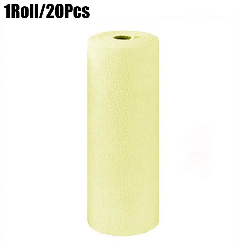 20/30PCS/Roll Large Roll Pack Scrubber Pads Dishcloths Kitchen Suppy Microfiber Material Cleaning Supplies 22x20/30x30cm